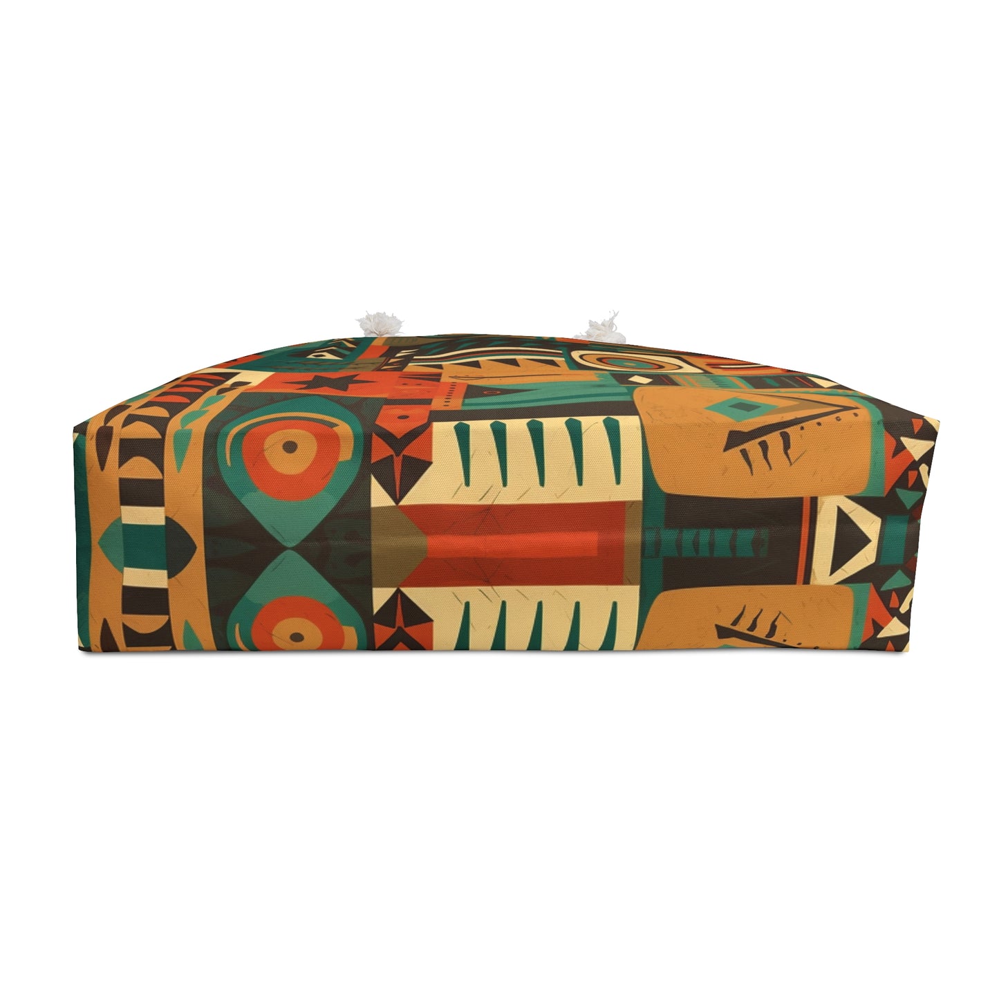 Earthy Tones Geometric Tribal-Inspired Pattern Design Weekender Bag