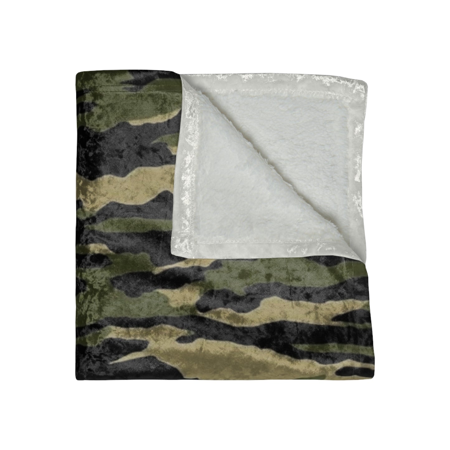 Tiger Stripe Camouflage: Military Style - Crushed Velvet Blanket