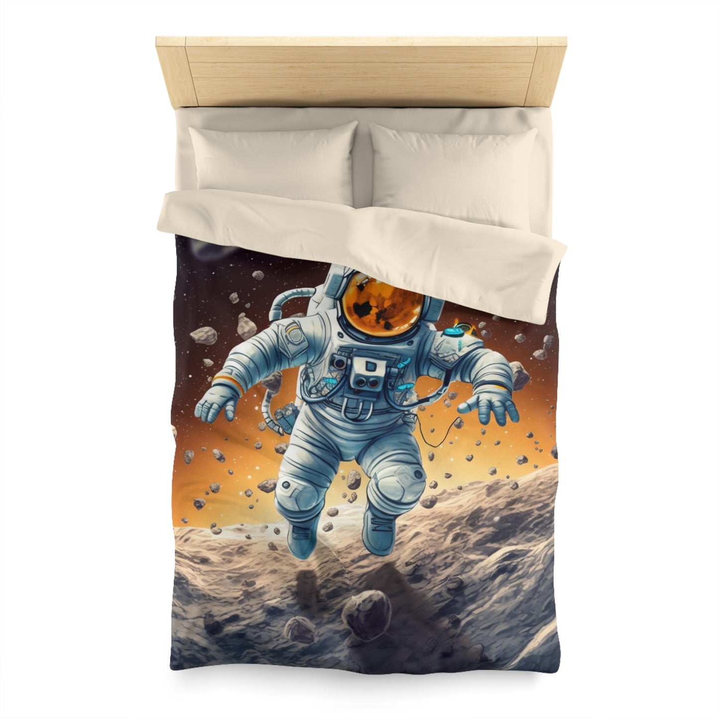 Galactic Adventurer - Celestial Star Art: Deep Space Exploration - Microfiber Duvet Cover