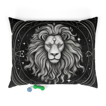 Leo Zodiac Design, Lion Symbol, Indoor Polyester & Cotton Pet Bed