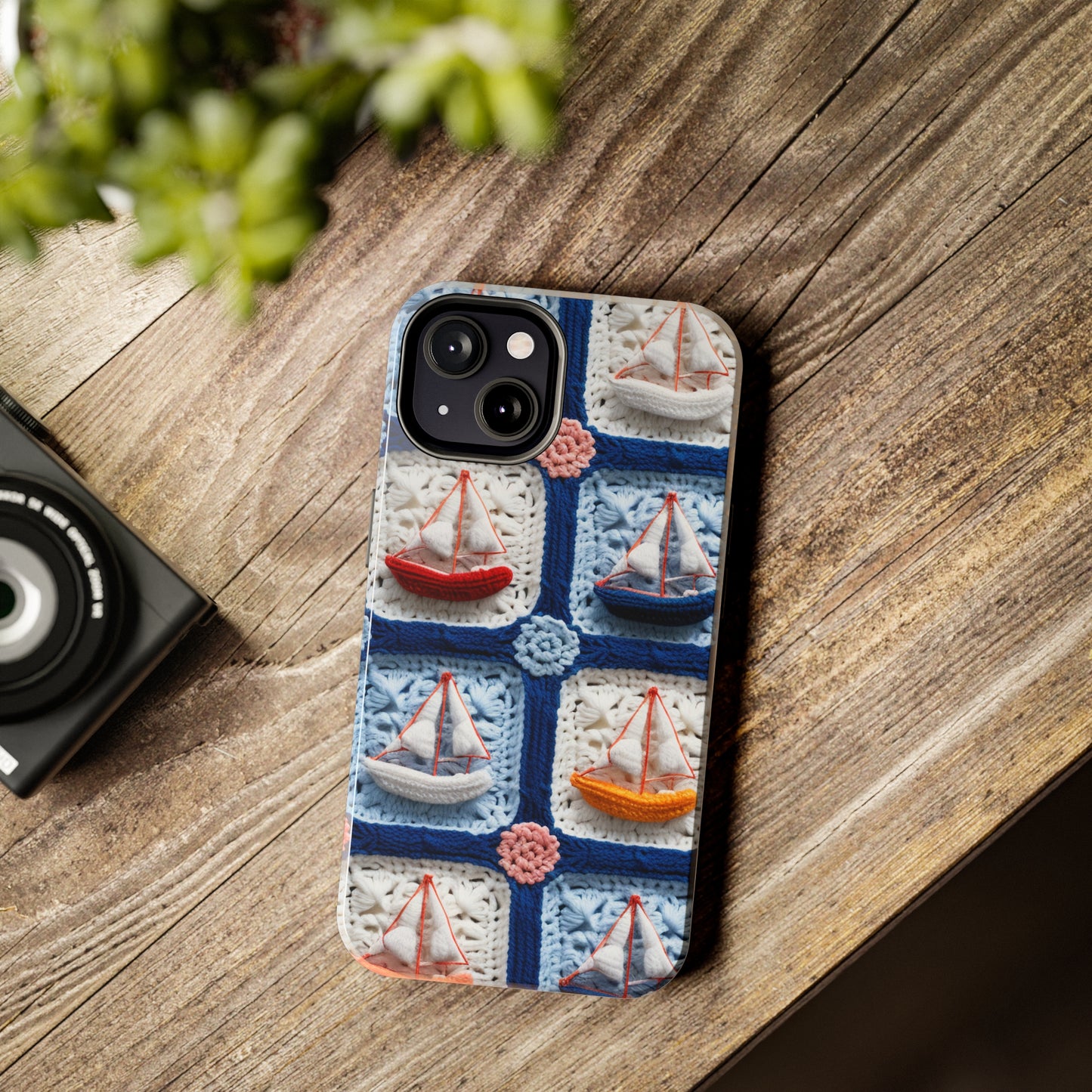 Crochet Boat Ship Sea Vessel Ocean Beach Travel Yacht Design - Tough Phone Cases