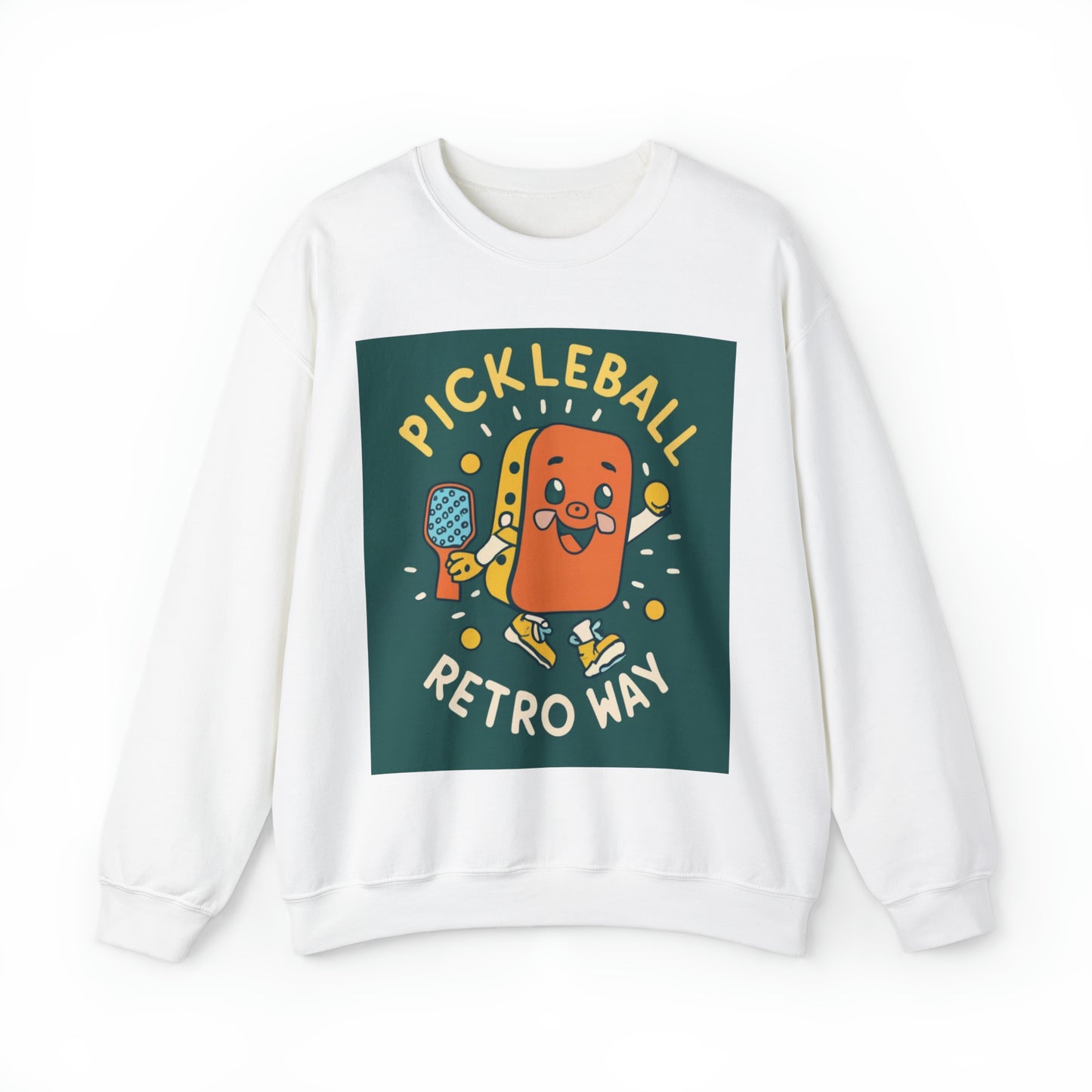 Retro Pickleball - Sport Gift - Unisex Heavy Blend™ Crewneck Sweatshirt