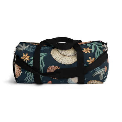 Hand-Drawn Seashells & Starfish Marine-Inspired Pattern Duffel Bag