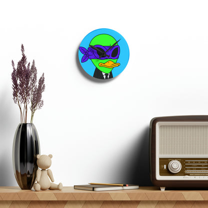 Visitante espacial alienígena galáctico 751 - Reloj de pared acrílico 