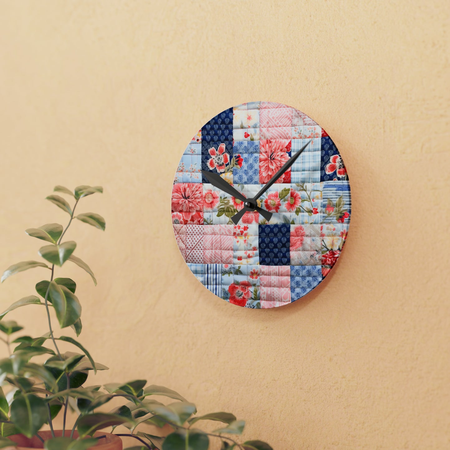 Quilt Design - Acrylic Wall Clock