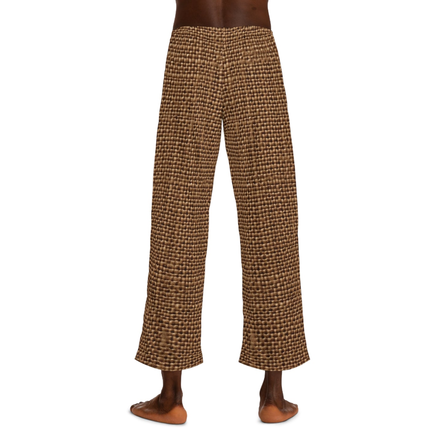 Brown Trouser, Men's Pajama Pants (AOP)