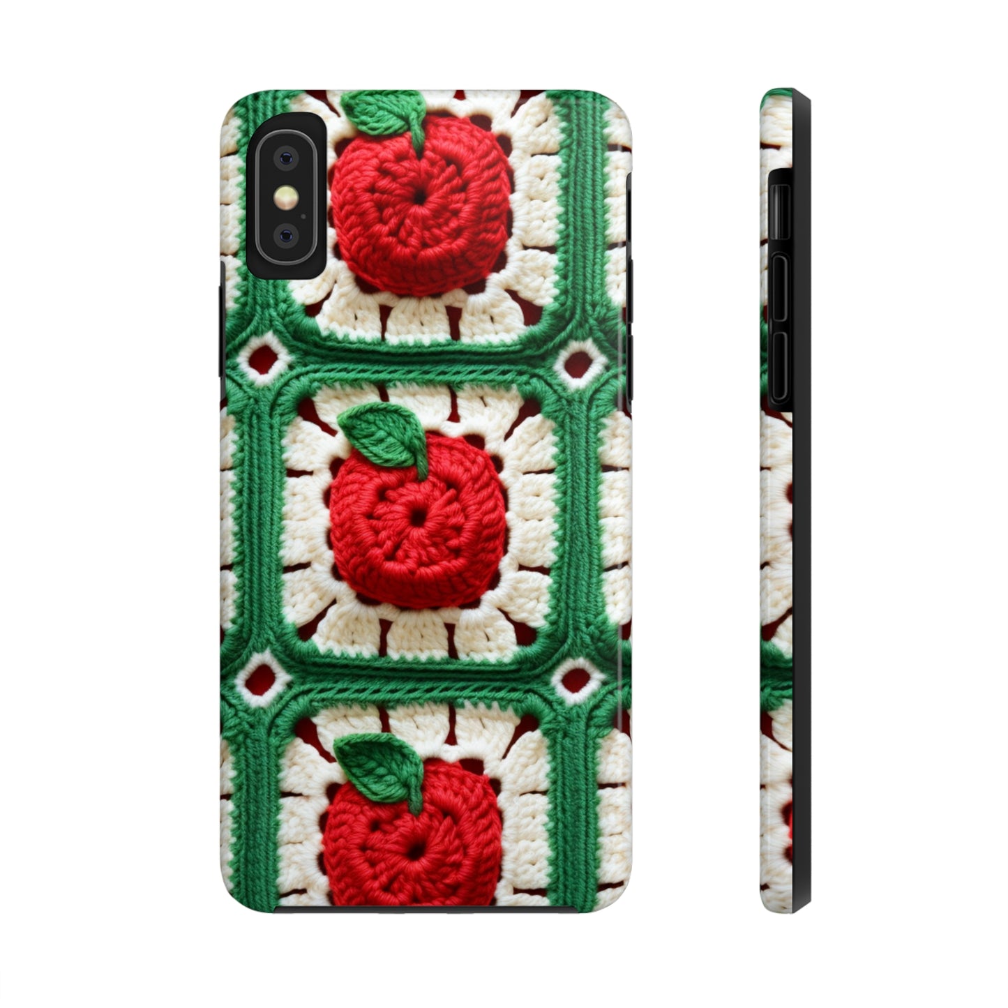 Apple Granny Square Crochet Pattern: Wild Fruit Tree, Delicious Red Design - Tough Phone Cases