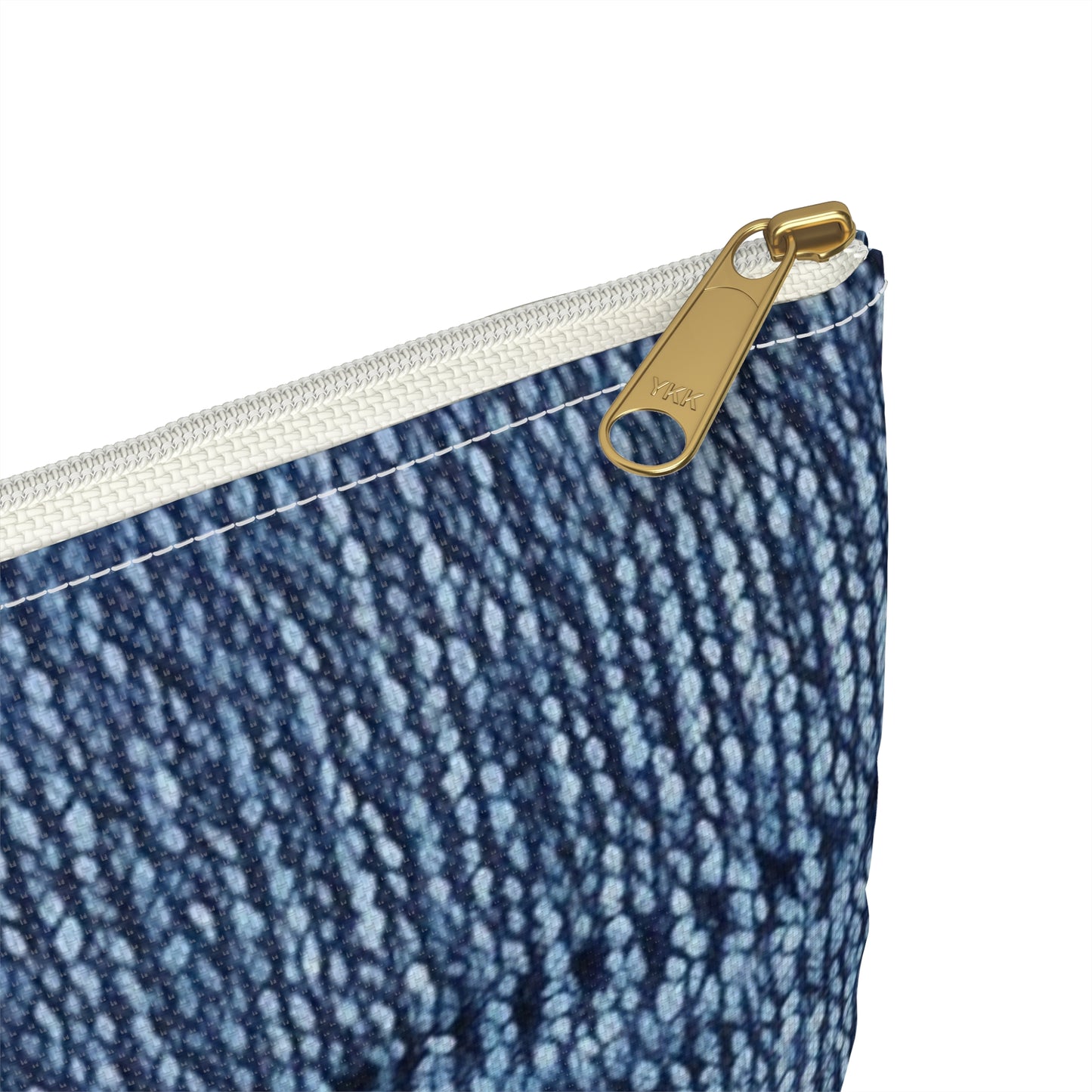 Indigo blue jean Denim Design Pattern Style - Accessory Pouch