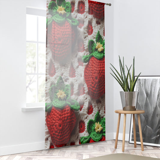 Strawberry Crochet Pattern - Amigurumi Strawberries - Fruit Design for Home and Gifts - Window Curtain