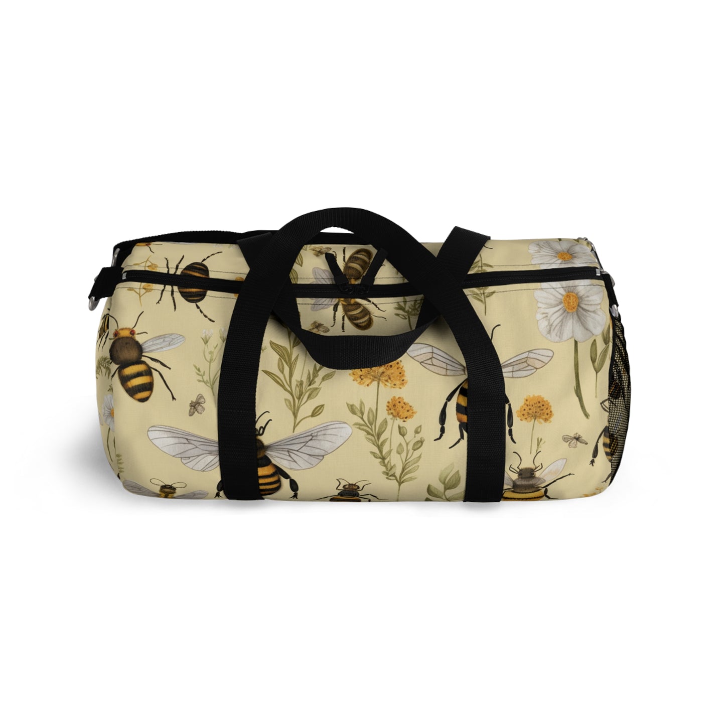 Whimsical Bee & Honeycombs Nature-Friendly Pattern Design Duffel Bag