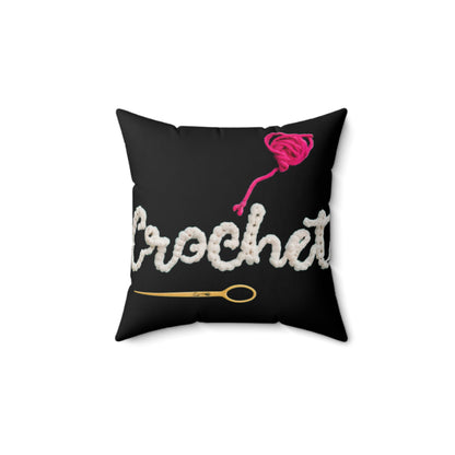 Regalo de amor de ganchillo - Estilo de coleccionista de moda de tela sincera - Almohada cuadrada de poliéster hilado