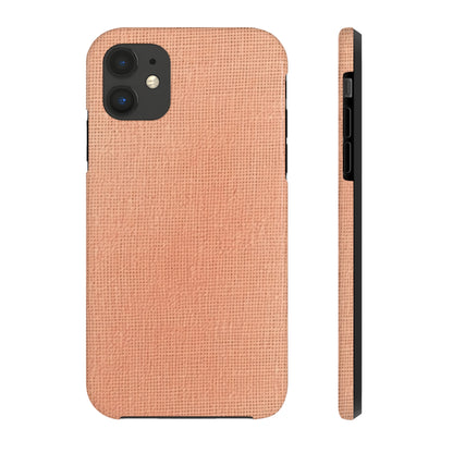 Soft Pink-Orange Peach: Denim-Inspired, Lush Fabric - Tough Phone Cases