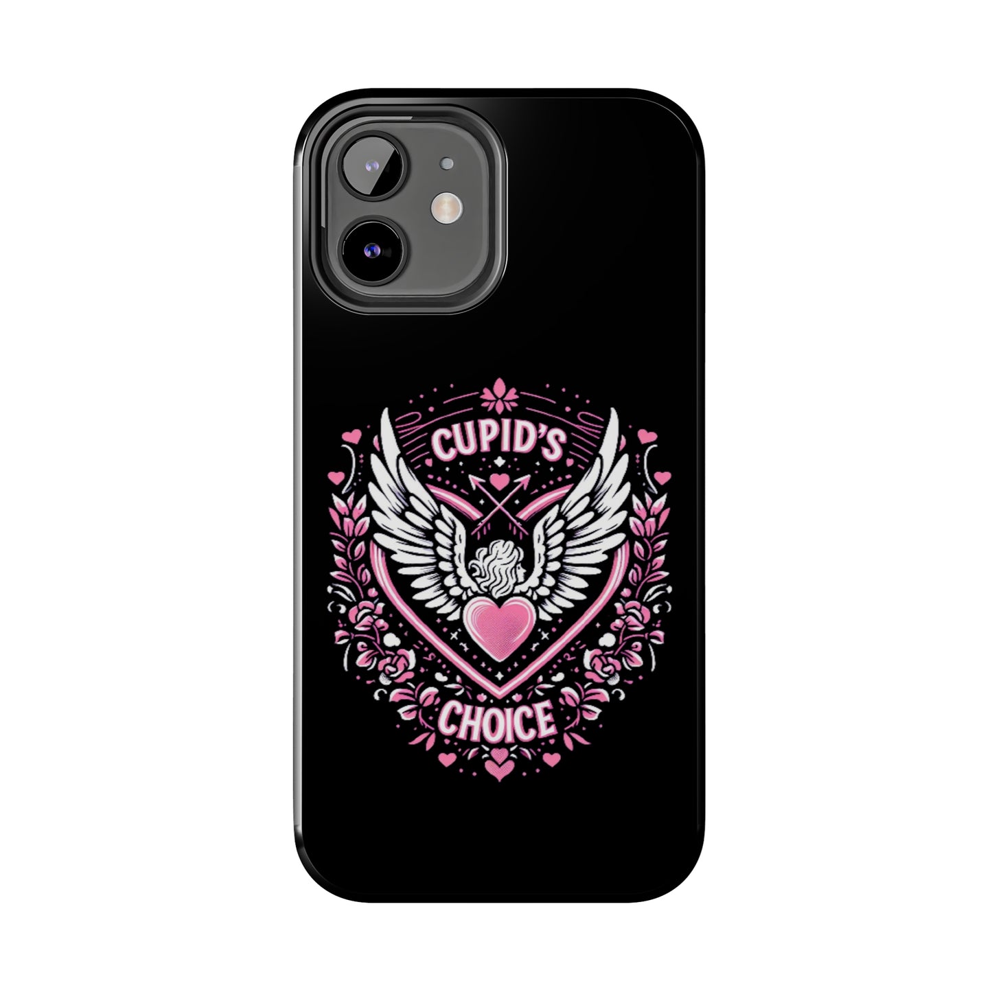 Cupidos Choice Crest con corazón y alas - Amor y romance con temática de San Valentín - Fundas resistentes para teléfonos