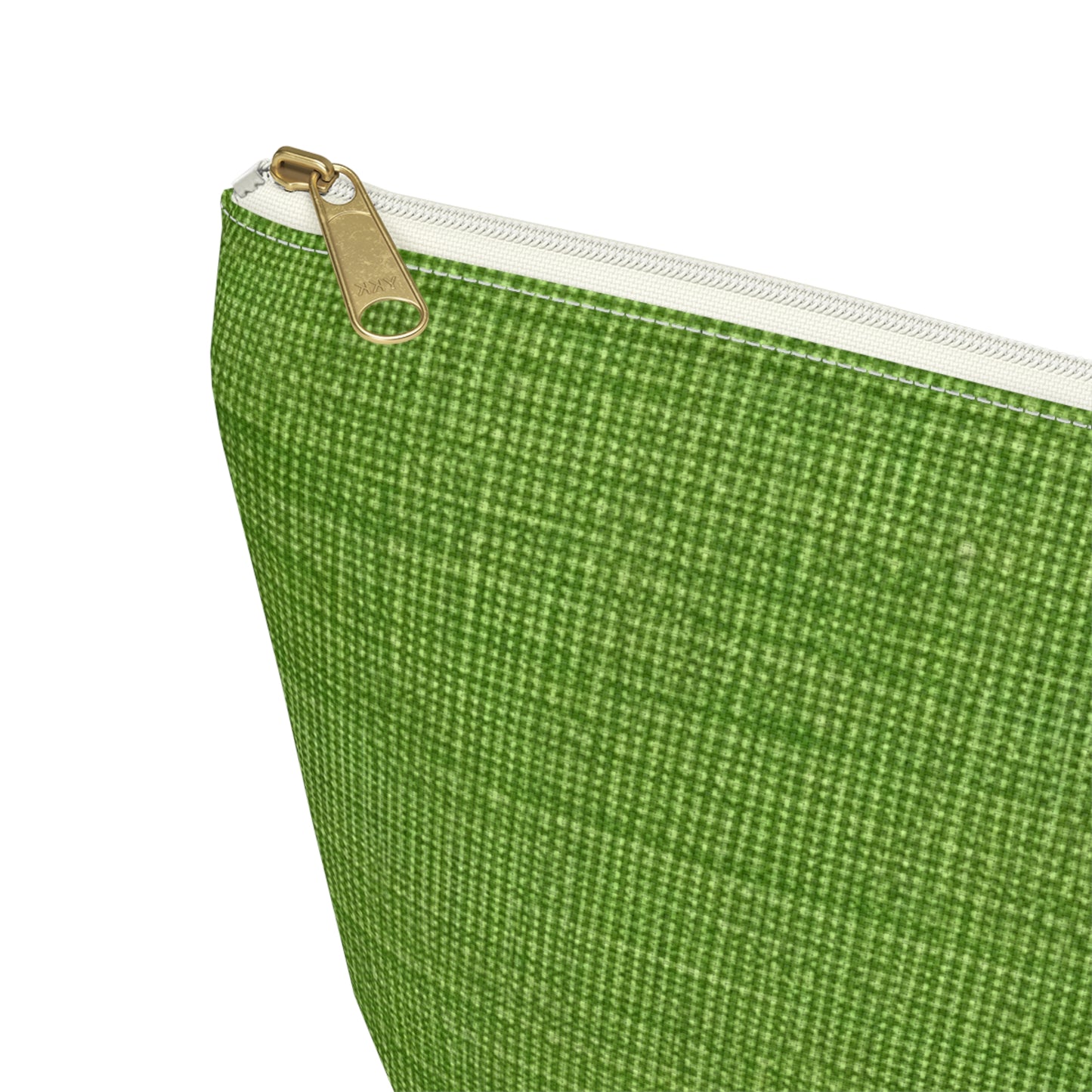 Olive Green Denim-Style: Seamless, Textured Fabric - Accessory Pouch w T-bottom