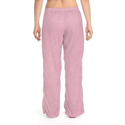 Blushing Garment Dye Pink: Denim-Inspired, Soft-Toned Fabric - Women's Pajama Pants (AOP)