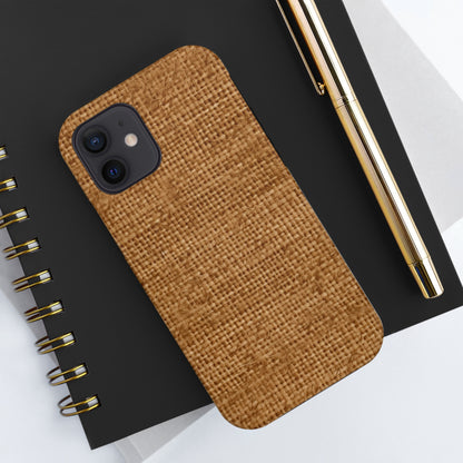 Light Chocolate: Denim-Inspired Elegant Fabric - Tough Phone Cases