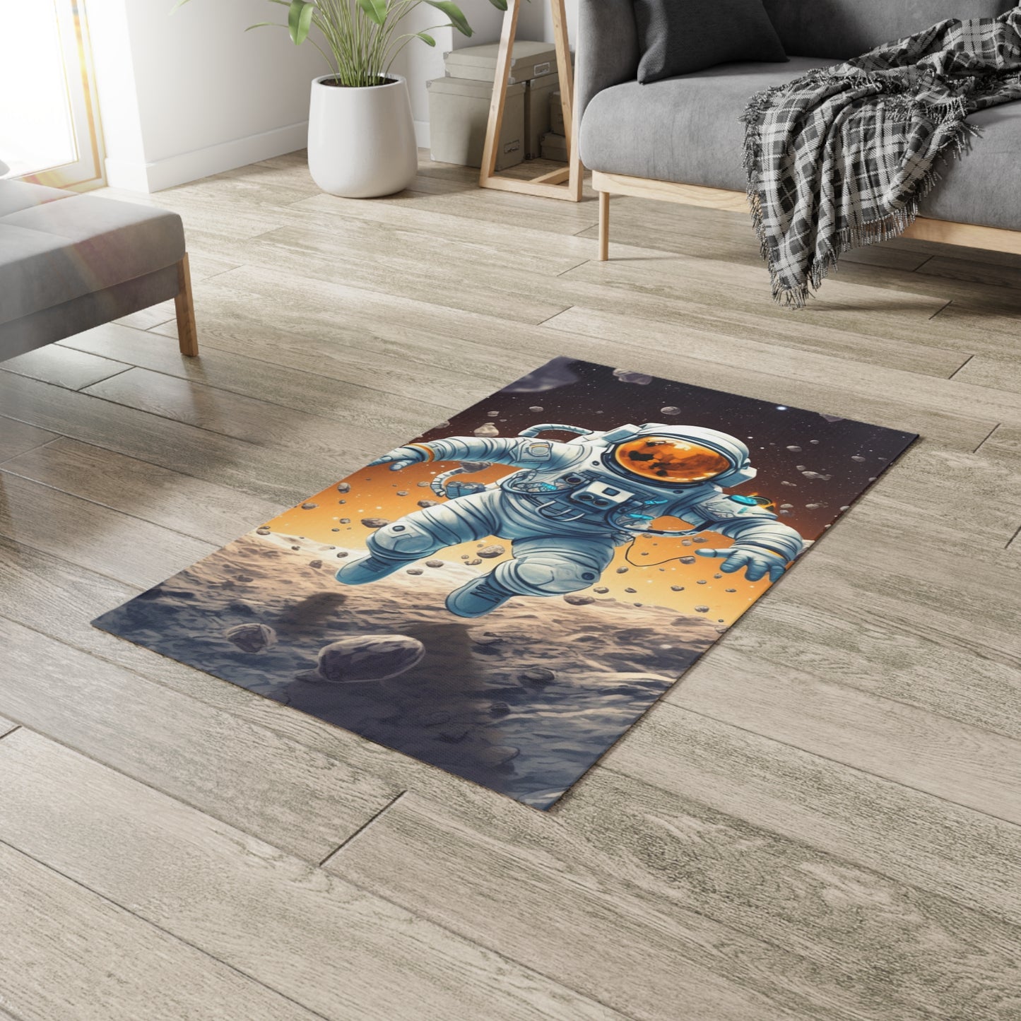 Galactic Adventurer - Celestial Star Art: Deep Space Exploration - Dobby Rug