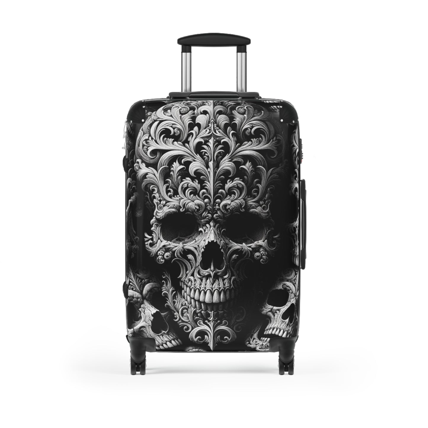 Obsidian Trek: Black Gothic, Skull Embossed, Suitcase