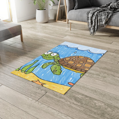 Sea Turtle Beach Sand Ocean Dobby Rug