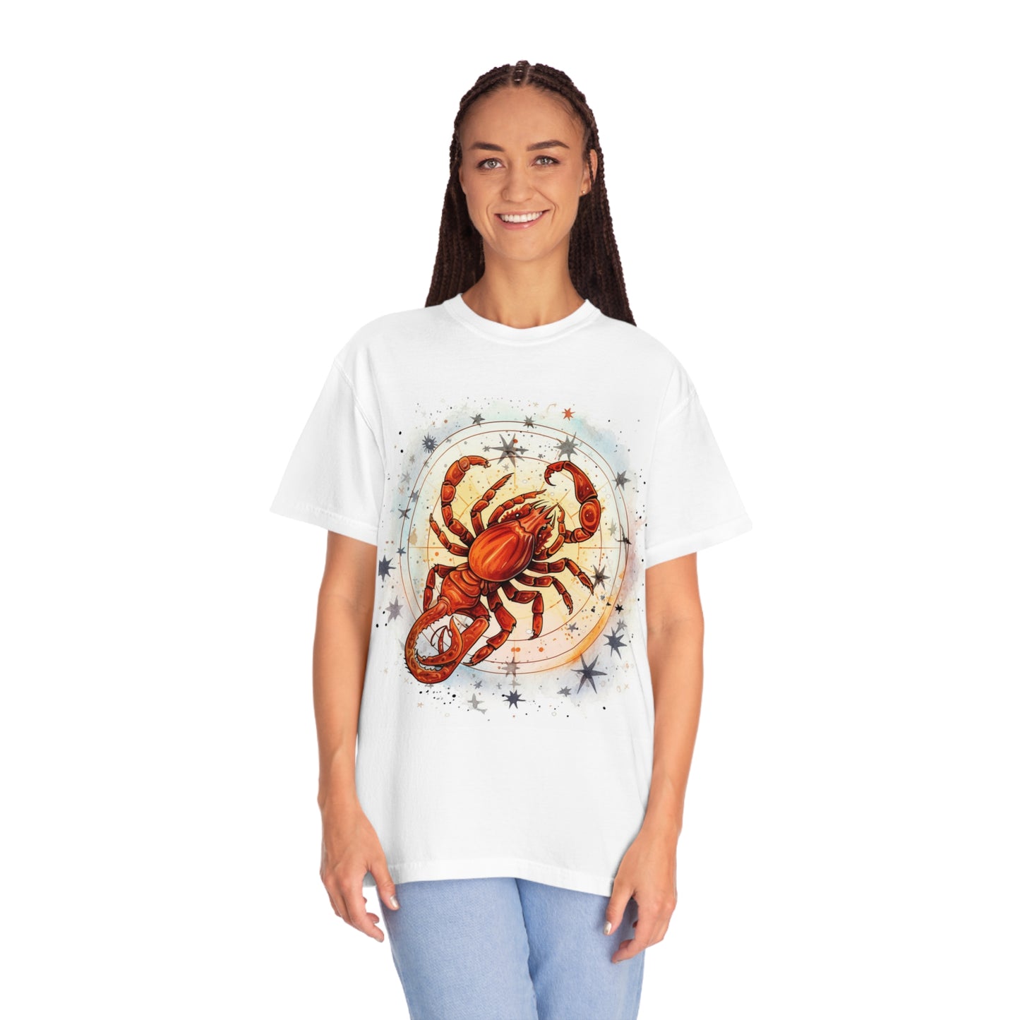 Prickly Scorpio Astrology - Sharp Zodiac Scorpion Celestial Horoscope - Unisex Garment-Dyed T-shirt