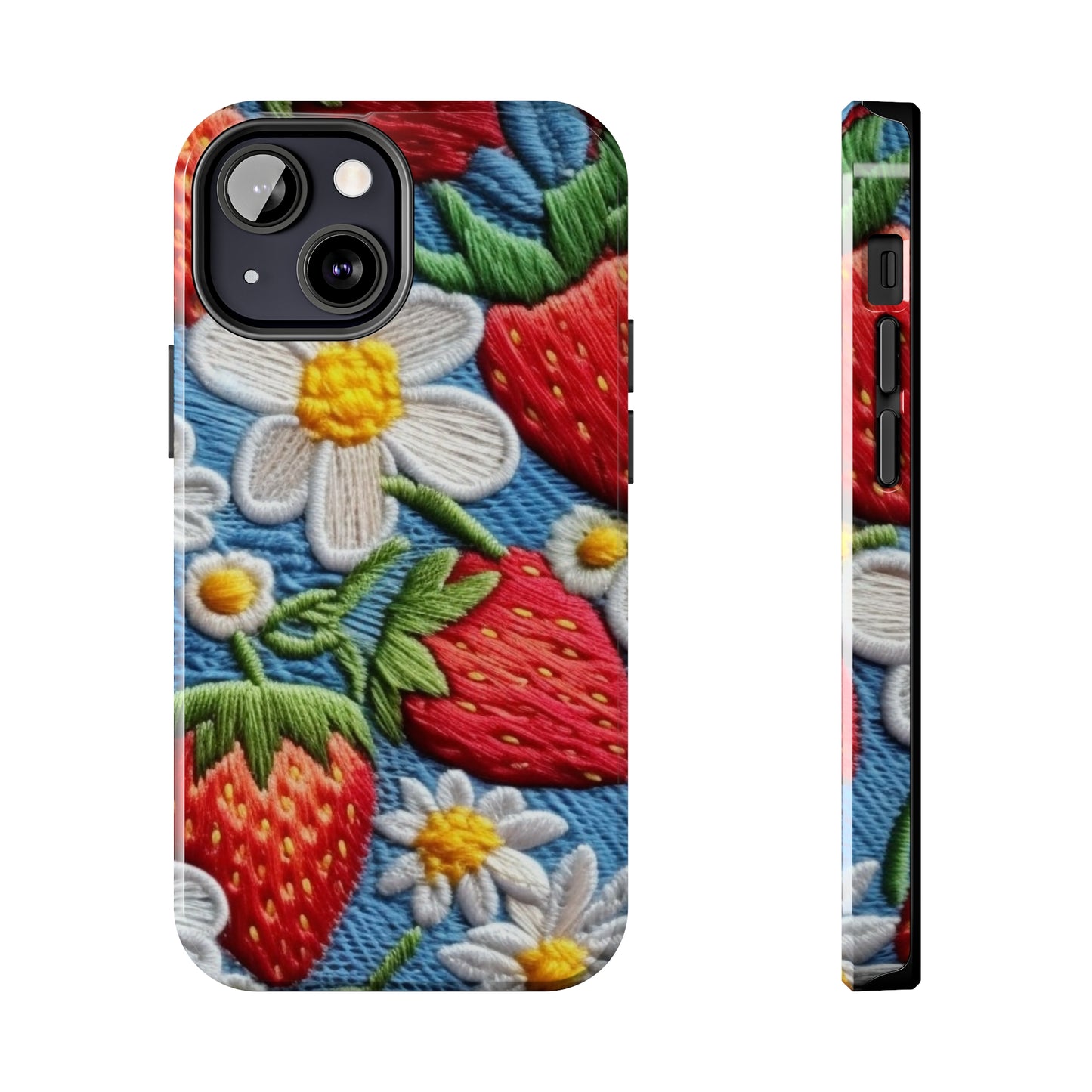 Orchard Berries: Juicy Sweetness from Nature's Garden - Fresh Strawberry Elegance - Tough Phone Cases