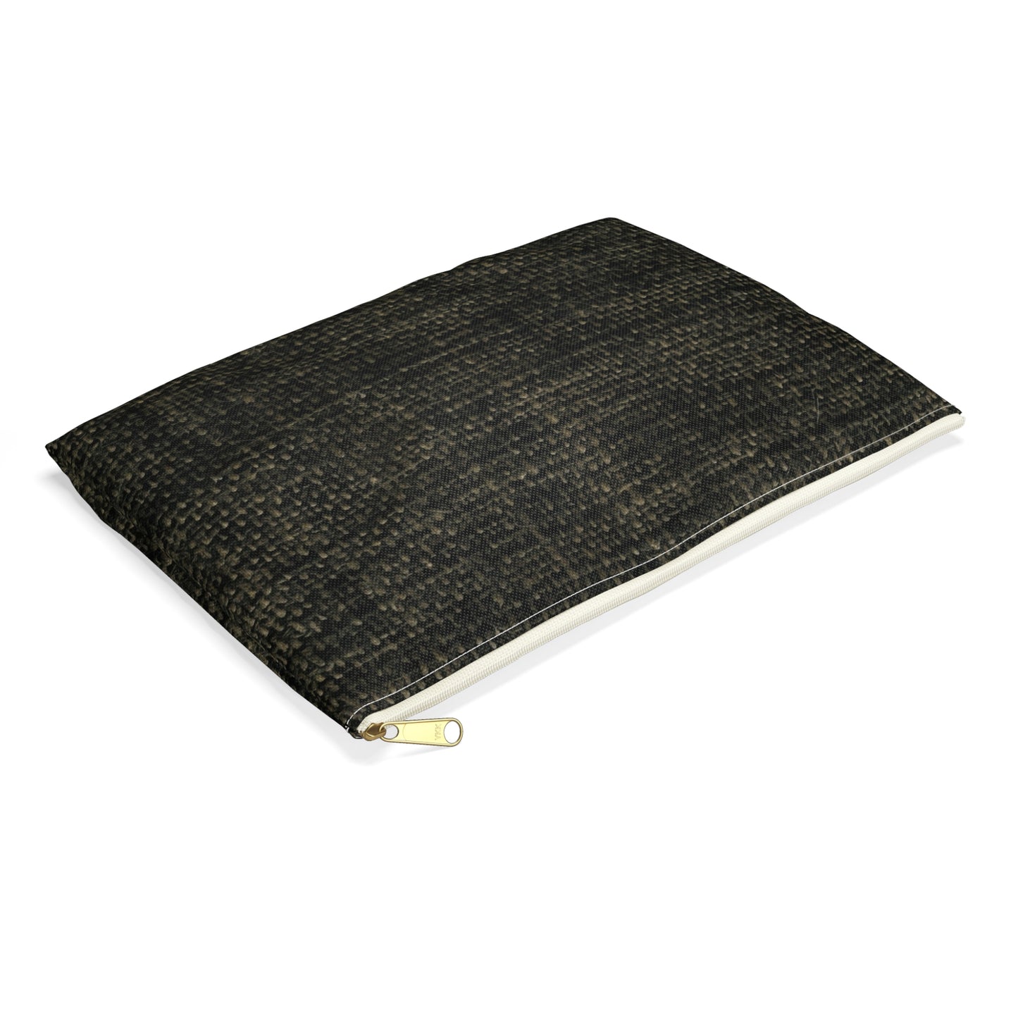 Sophisticated Seamless Texture - Black Denim-Inspired Fabric - Accessory Pouch