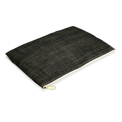 Sophisticated Seamless Texture - Black Denim-Inspired Fabric - Accessory Pouch