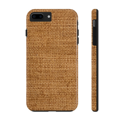 Light Chocolate: Denim-Inspired Elegant Fabric - Tough Phone Cases