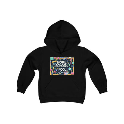 Home School Cool - Classroom Essentials, Playful Learning Tools and Supplies, Fun Educational - Youth Heavy Blend Hooded Sweatshirt