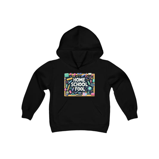 Home School Cool - Classroom Essentials, Playful Learning Tools and Supplies, Fun Educational - Youth Heavy Blend Hooded Sweatshirt