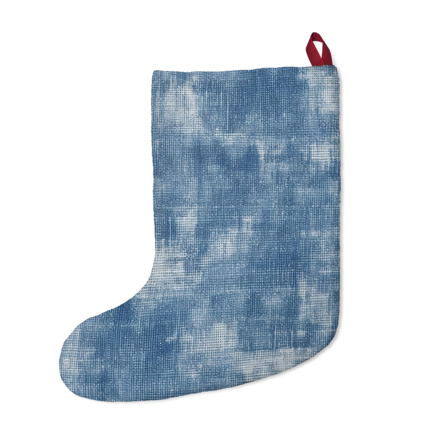 Faded Blue Washed-Out: Denim-Inspired, Style Fabric - Christmas Stockings