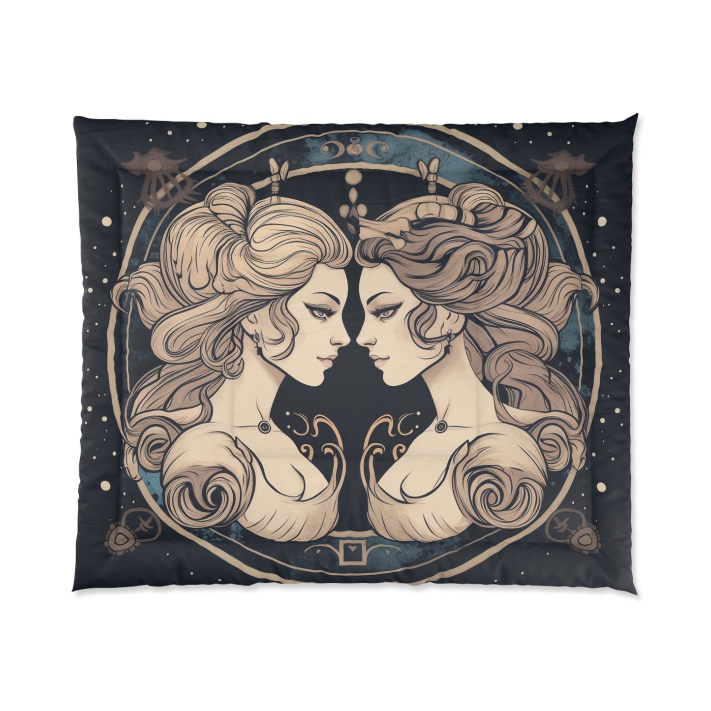 Duality of Gemini - Expressive Twins Zodiac Astrology - Comforter