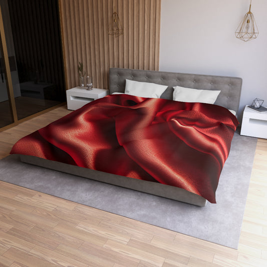 Red Silk, Microfiber Duvet Cover