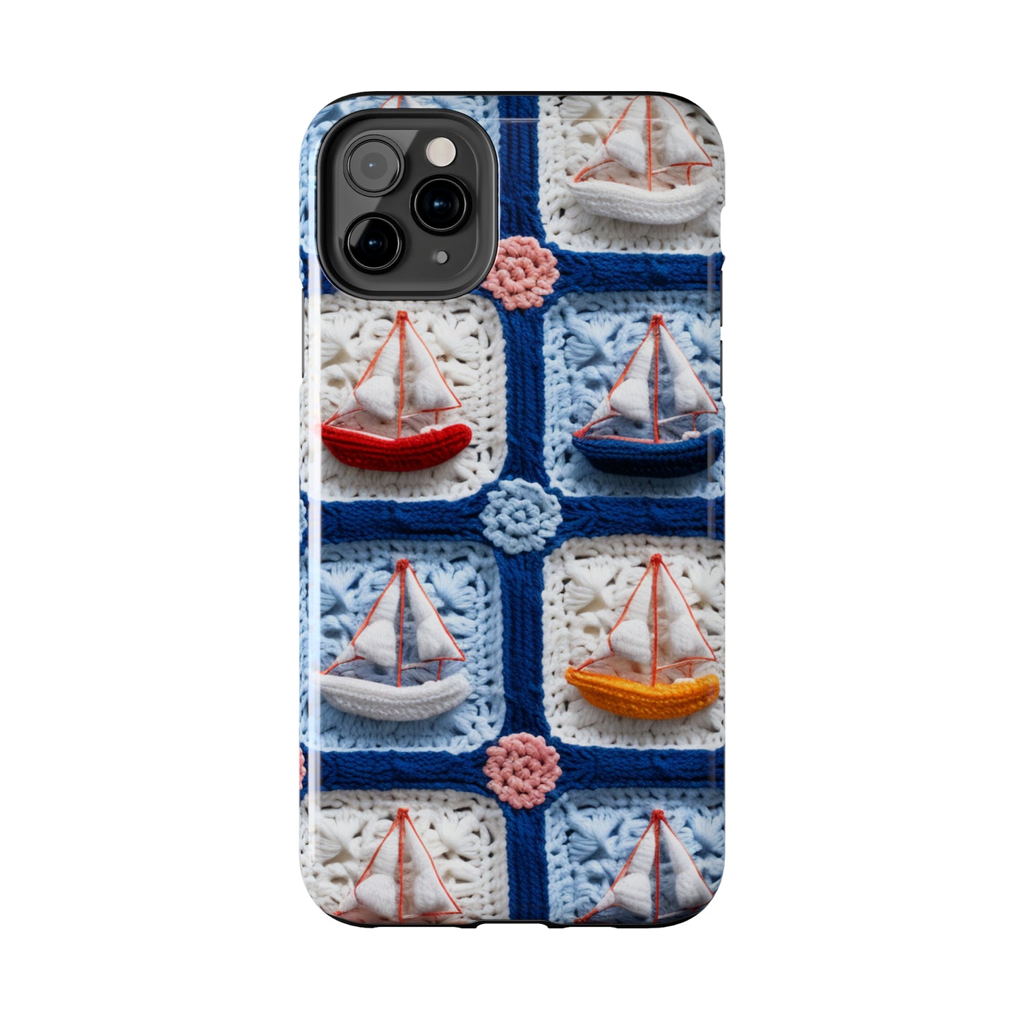 Crochet Boat Ship Sea Vessel Ocean Beach Travel Yacht Design - Tough Phone Cases