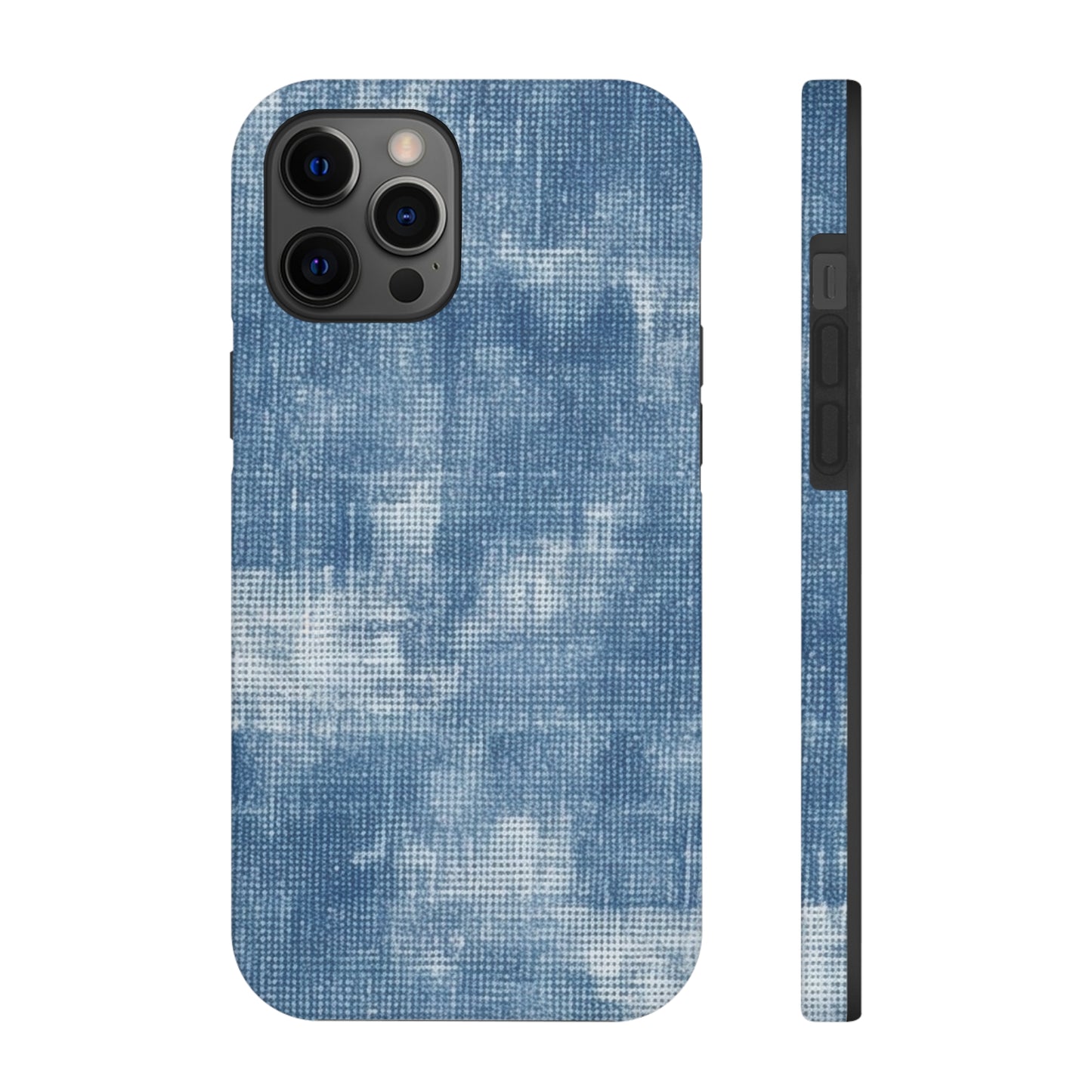 Faded Blue Washed-Out: Denim-Inspired, Style Fabric - Tough Phone Cases