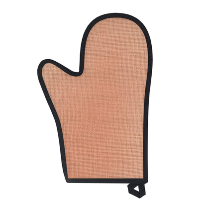 Soft Pink-Orange Peach: Denim-Inspired, Lush Fabric - Oven Glove