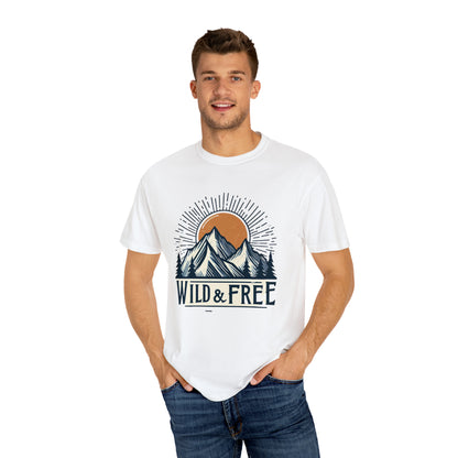 Wild and Free - Outdoor Adventure - Unisex Garment-Dyed T-shirt