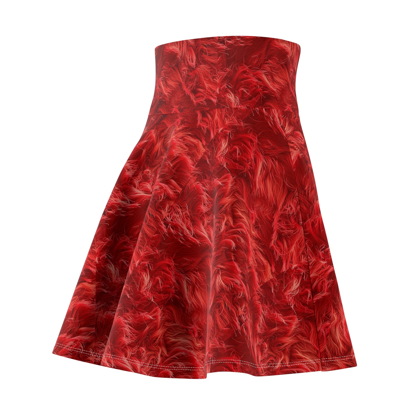 Fuzzy Infinity Skirt Red, Stylish Gift, Women's Skater Skirt (AOP)