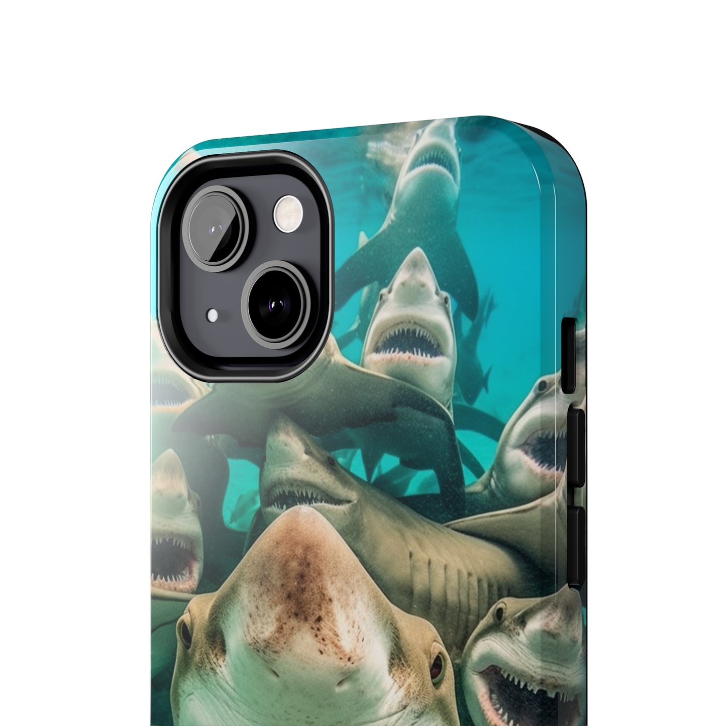 Laughing Lemon Sharks: Joyful Sea Jaws Ocean Deep - Tough Phone Cases