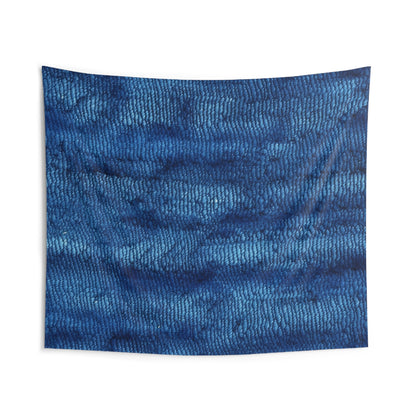 Blue Spectrum: Denim-Inspired Fabric Light to Dark - Indoor Wall Tapestries