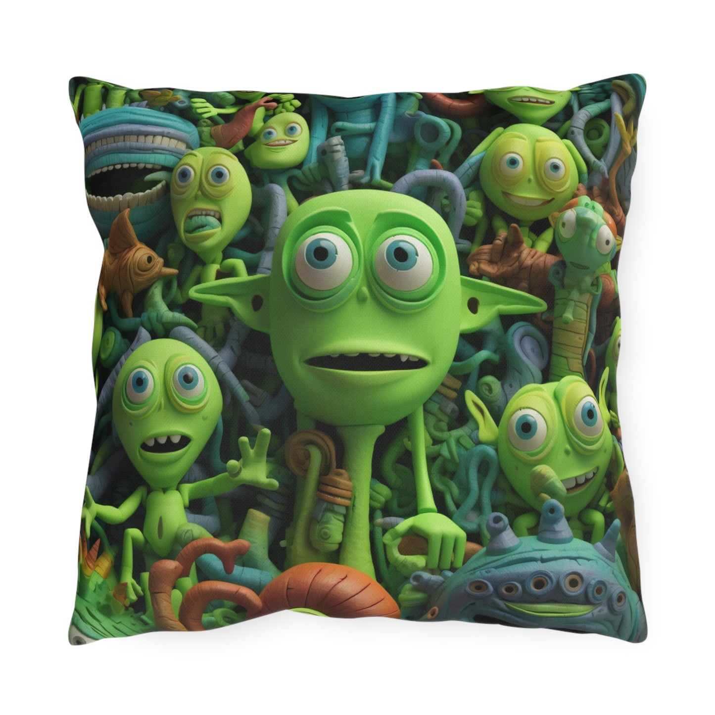 Toy Alien Story Space Character Galactic UFO Anime Cartoon - Outdoor Pillows