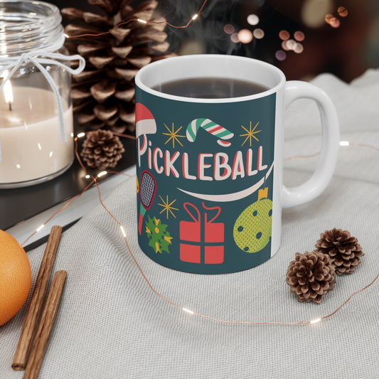 Regalo de Pickleball para Navidad - Taza de cerámica 11oz 