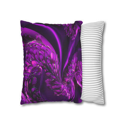 Purple Silk, Spun Polyester Square Pillowcase