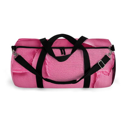 Distressed Neon Pink: Edgy, Ripped Denim-Inspired Doll Fabric - Duffel Bag