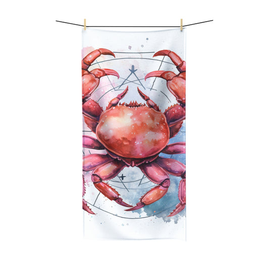 Cancer Star Sign - Elegant Zodiac Astrology - Polycotton Towel
