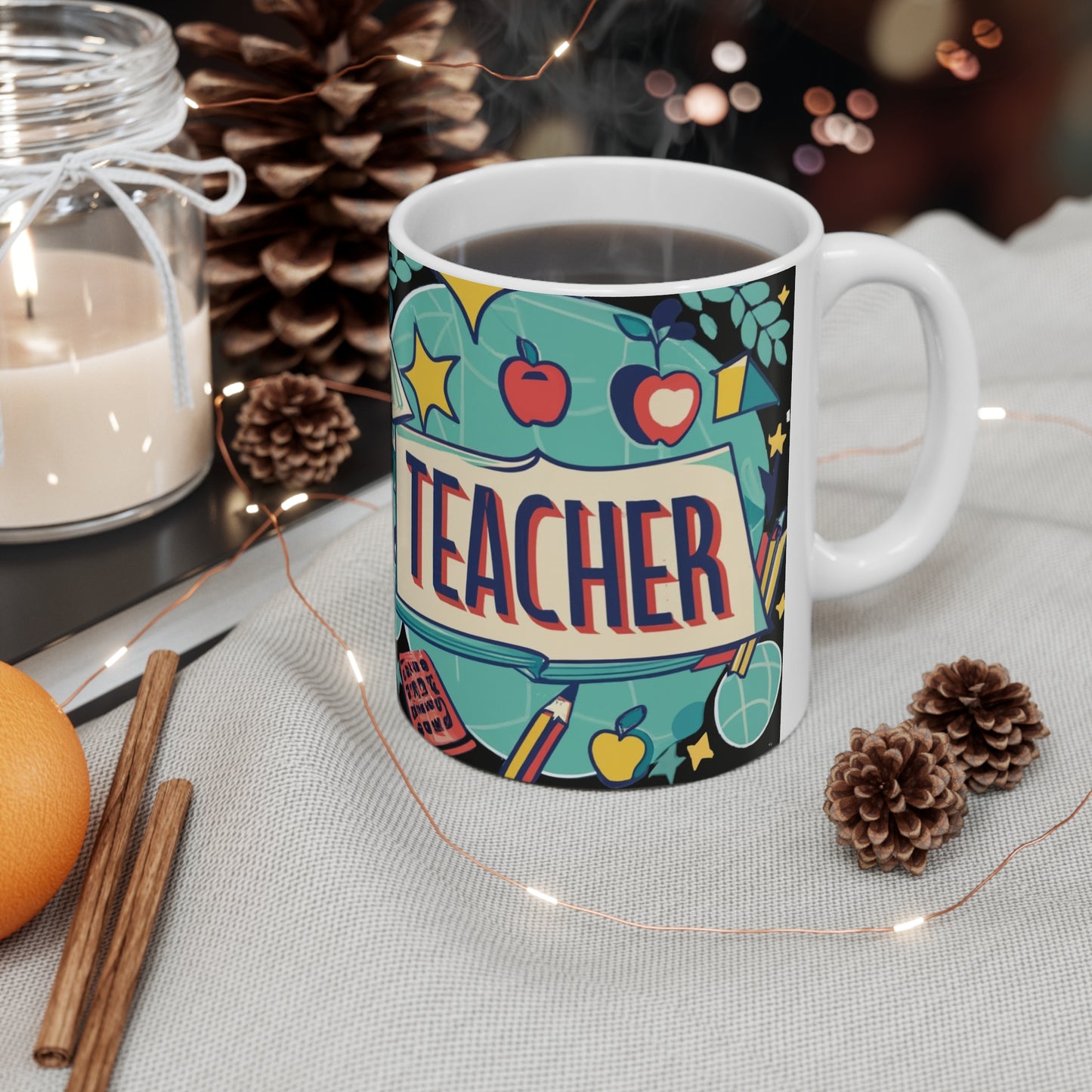 Teacher Schoolhouse Nostalgia Retro Educator Classroom - Ceramic Mug 11oz