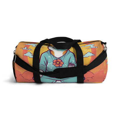 Shiba Inu Yoga Cartoon Crypto Dog Japanese Namaste: Duffel Bag