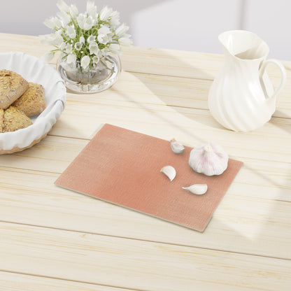 Soft Pink-Orange Peach: Denim-Inspired, Lush Fabric - Cutting Board