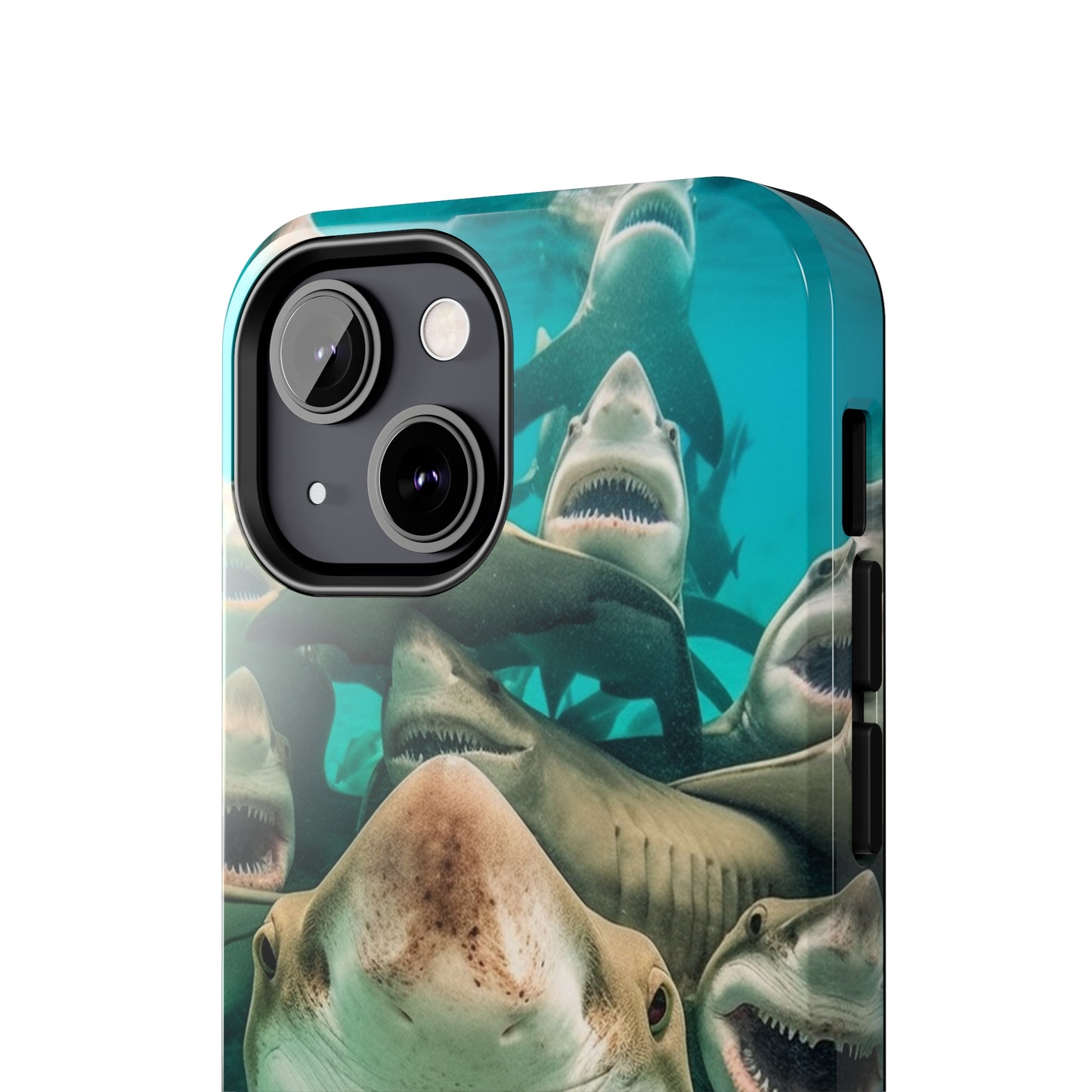 Laughing Lemon Sharks: Joyful Sea Jaws Ocean Deep - Tough Phone Cases