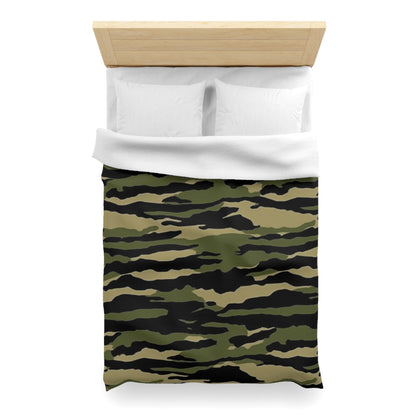 Tiger Stripe Camouflage: Military Style - Microfiber Duvet Cover